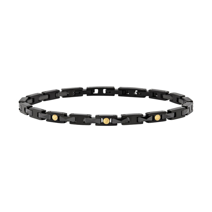 Breil Ceramic Brick-Armband, Stahl, schwarze PVD-Beschichtung, Keramik TJ3964