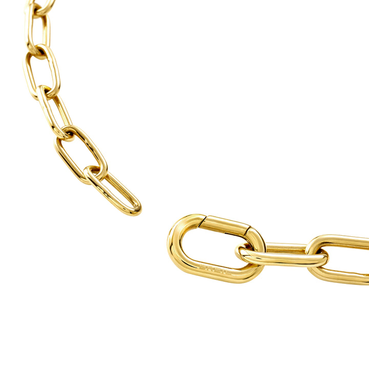 Breil Love Ties ketting in staal met IP gouden afwerking TJ4074