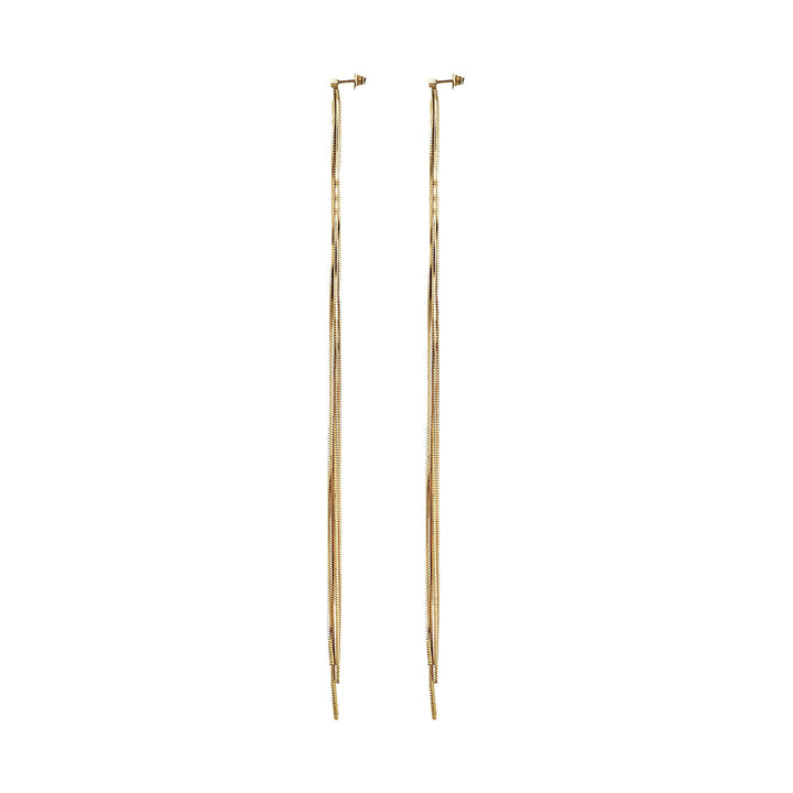 Breil Falling Star earrings in steel with 14K gold PVD finish TJ4078