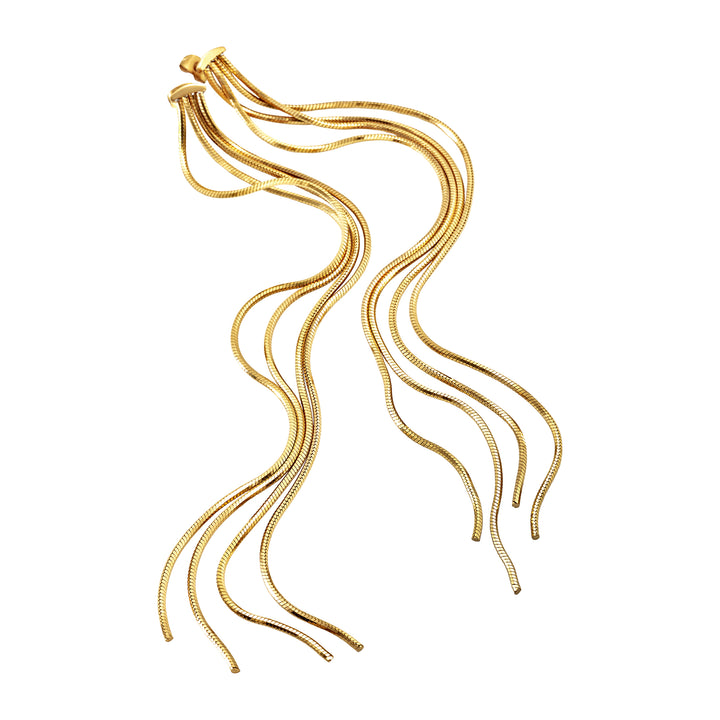 Breil Falling Star earrings in steel with 14K gold PVD finish TJ4078