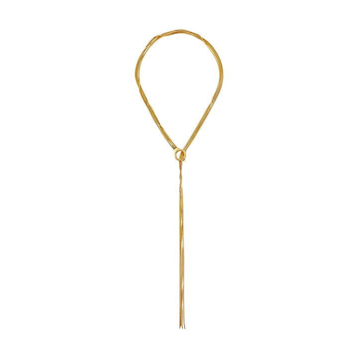 Breil Falling Star sjaalketting staal PVD 14K gouden afwerking TJ4182