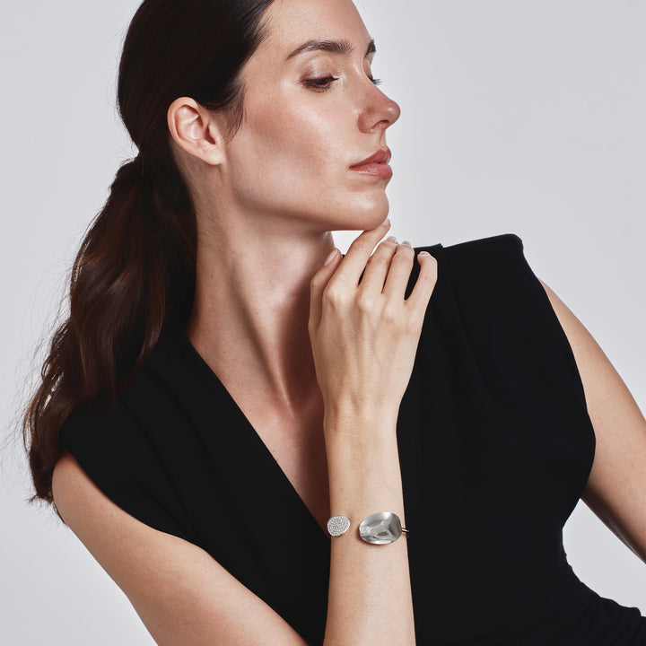 Breil stijve armband B Whisper Glow stalen zirkonia TJ4224