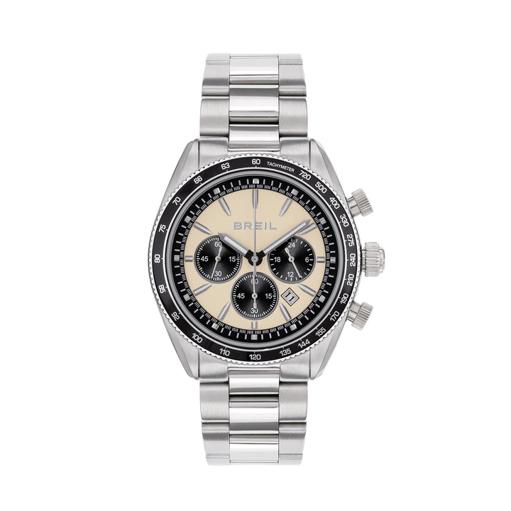 Breil Vanguard Chrono horloge 43mm beige quartz staal TW2109