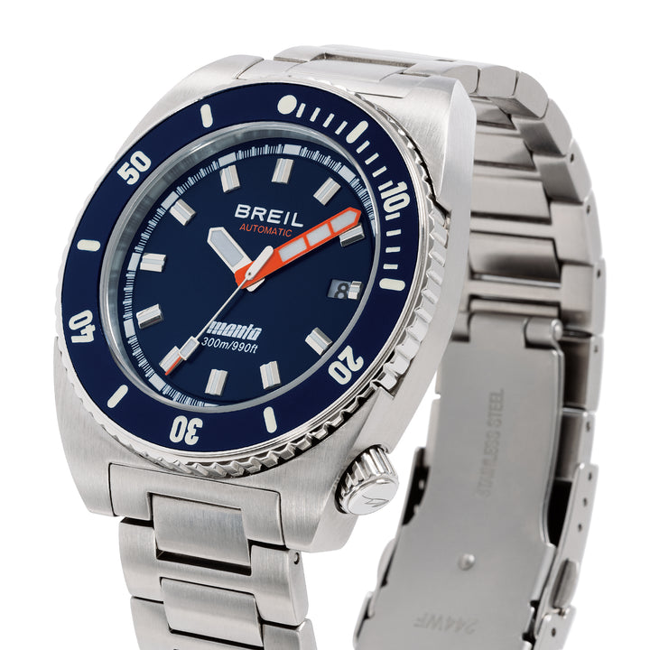 Breil watch Manta Seeker 42mm blue automatic steel TW2180