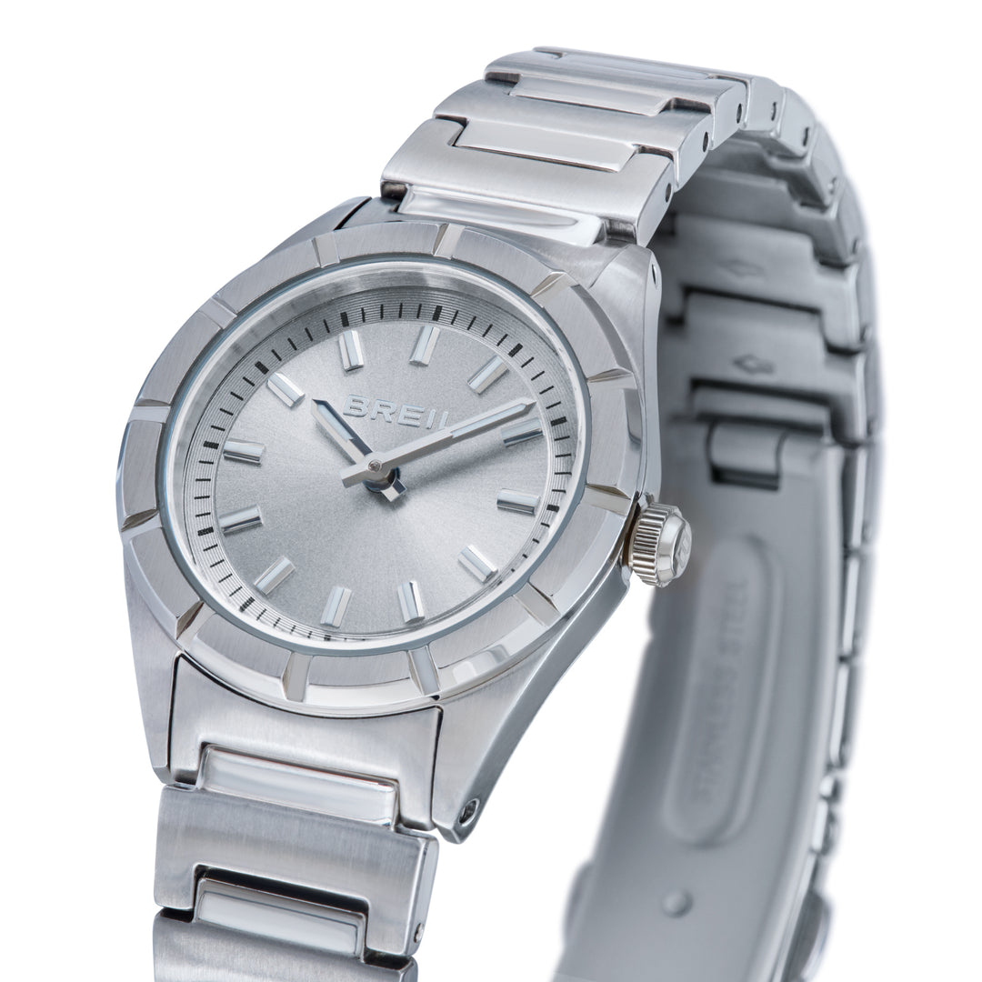 Breil Uhr B 12 H 26,5 mm Silber Quarzstahl TW2187