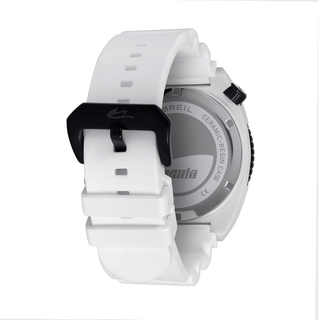 Breil Manta E.C.O. horloge Blend 42 mm wit kwarts aluminiumoxide en polyamide TW2194
