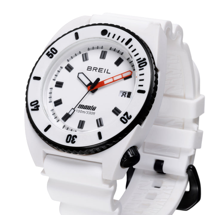 Breil Manta E.C.O. horloge Blend 42 mm wit kwarts aluminiumoxide en polyamide TW2194