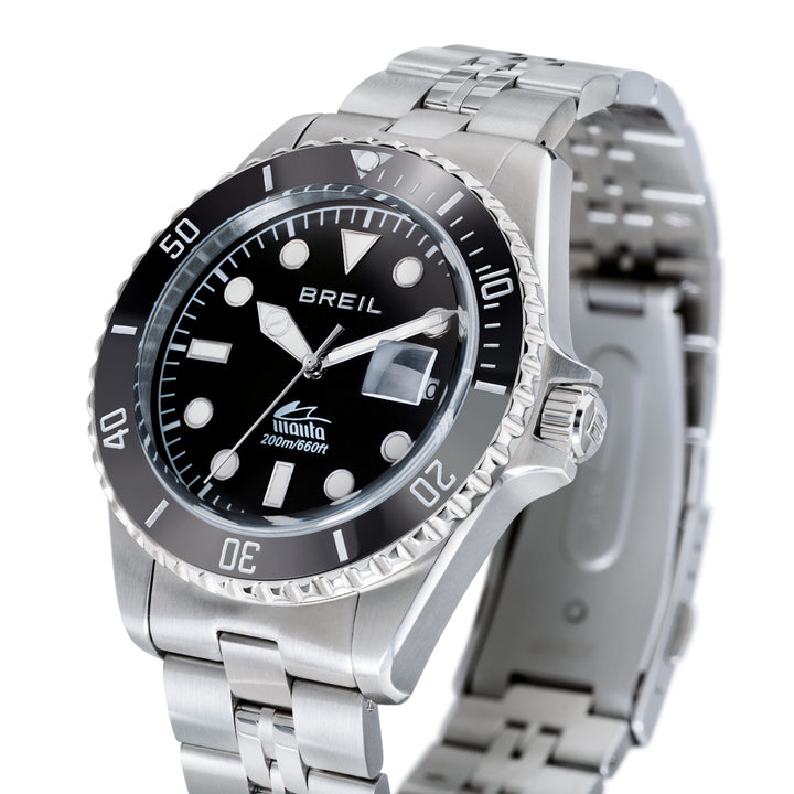 Breil Uhr Manta Heritage 42mm schwarzer Quarzstahl TW2206