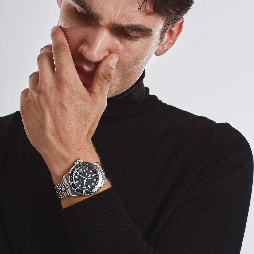 Breil Uhr Manta Heritage 42mm schwarzer Quarzstahl TW2206