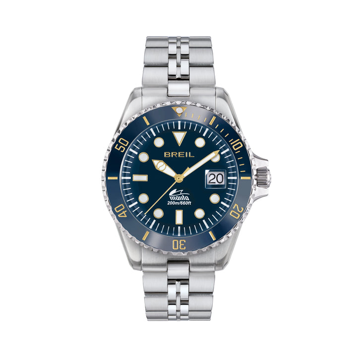 Breil Uhr Manta Heritage 42 mm blauer Quarzstahl TW2208