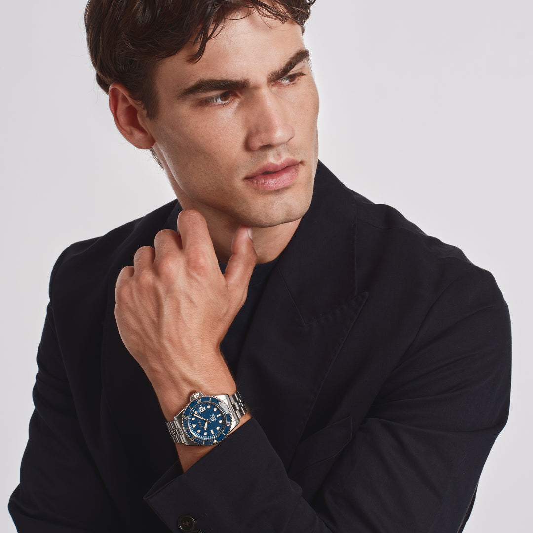 Breil Uhr Manta Heritage 42 mm blauer Quarzstahl TW2208