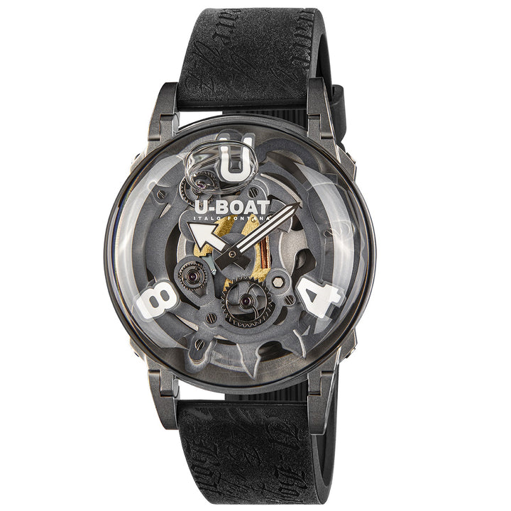 U-BOAT horloge U-65 SS WIT 44 mm geskeletteerd kwartsstaal 3354