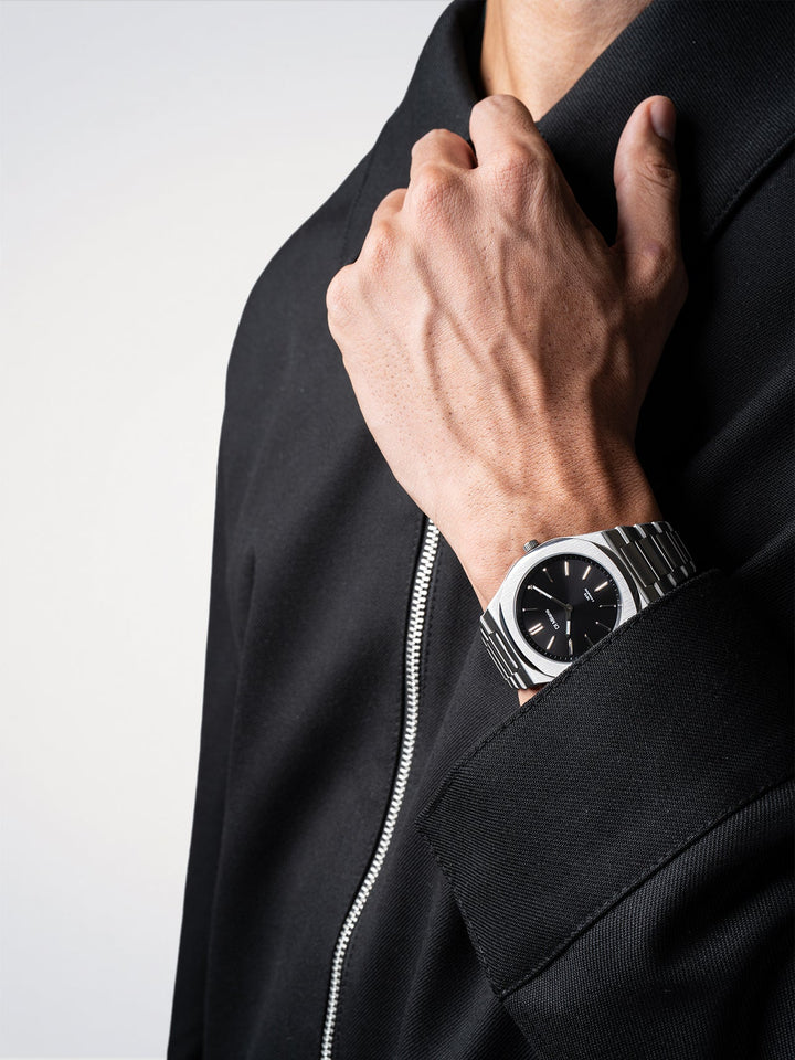 D1 Milano Groovy Black Ultradünn 39 mm D1-UHBJ01