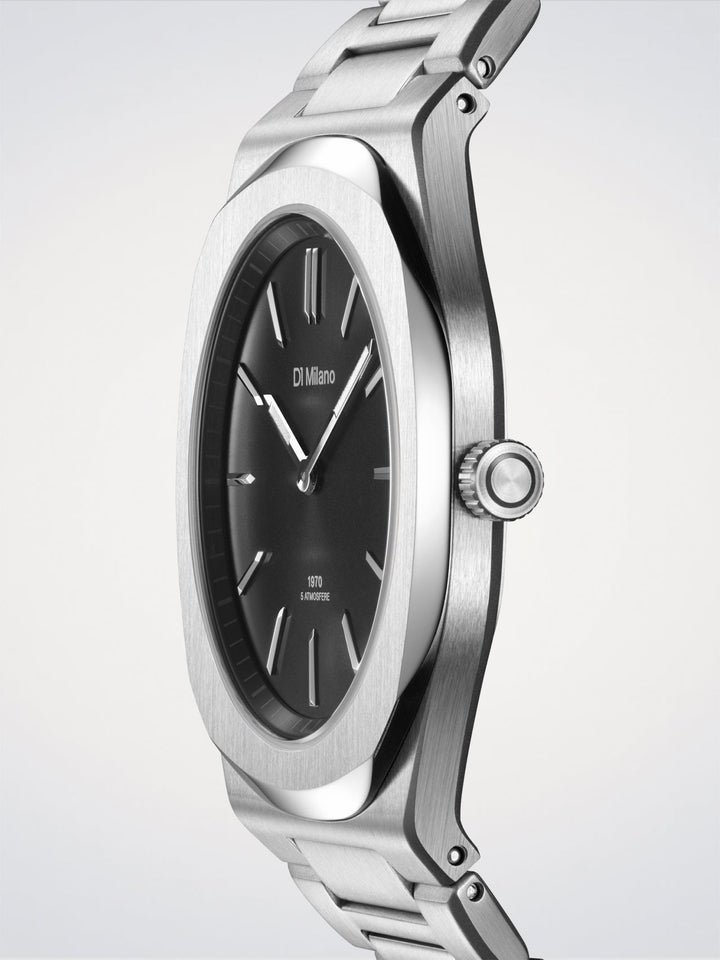 D1 Milano Groovy Black Ultradünn 39 mm D1-UHBJ01