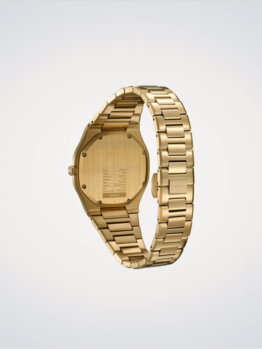 D1 Milano Gold Mellow Ultra Thin Watch 34mm D1-UHBL02
