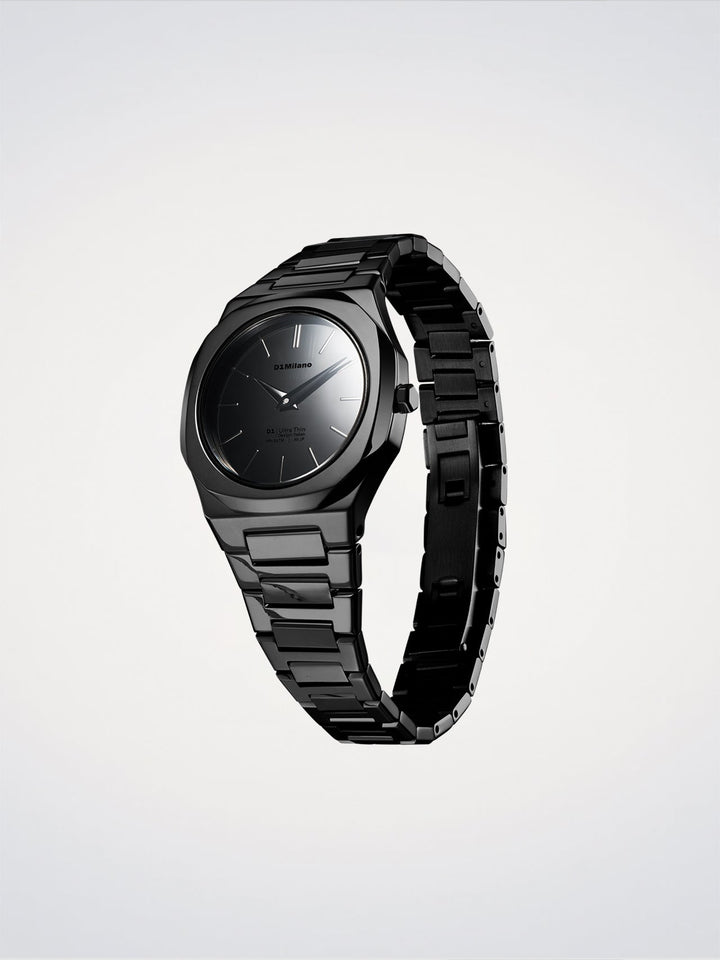 D1 Milano Black Gleam Ultra Thin Watch 30 mm D1-UTBL41