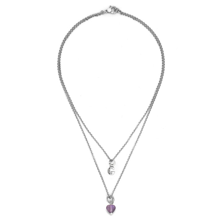 Giovanni Raspini necklace precious gift letter g Necklace in 925 silver, amethyst and zircons X01488