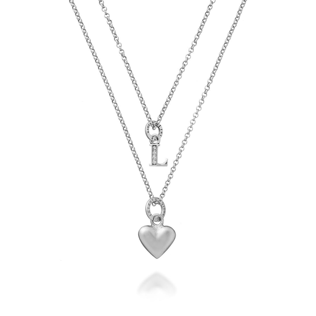 Giovanni Raspini Love and Crystal Halskette Silber X01659