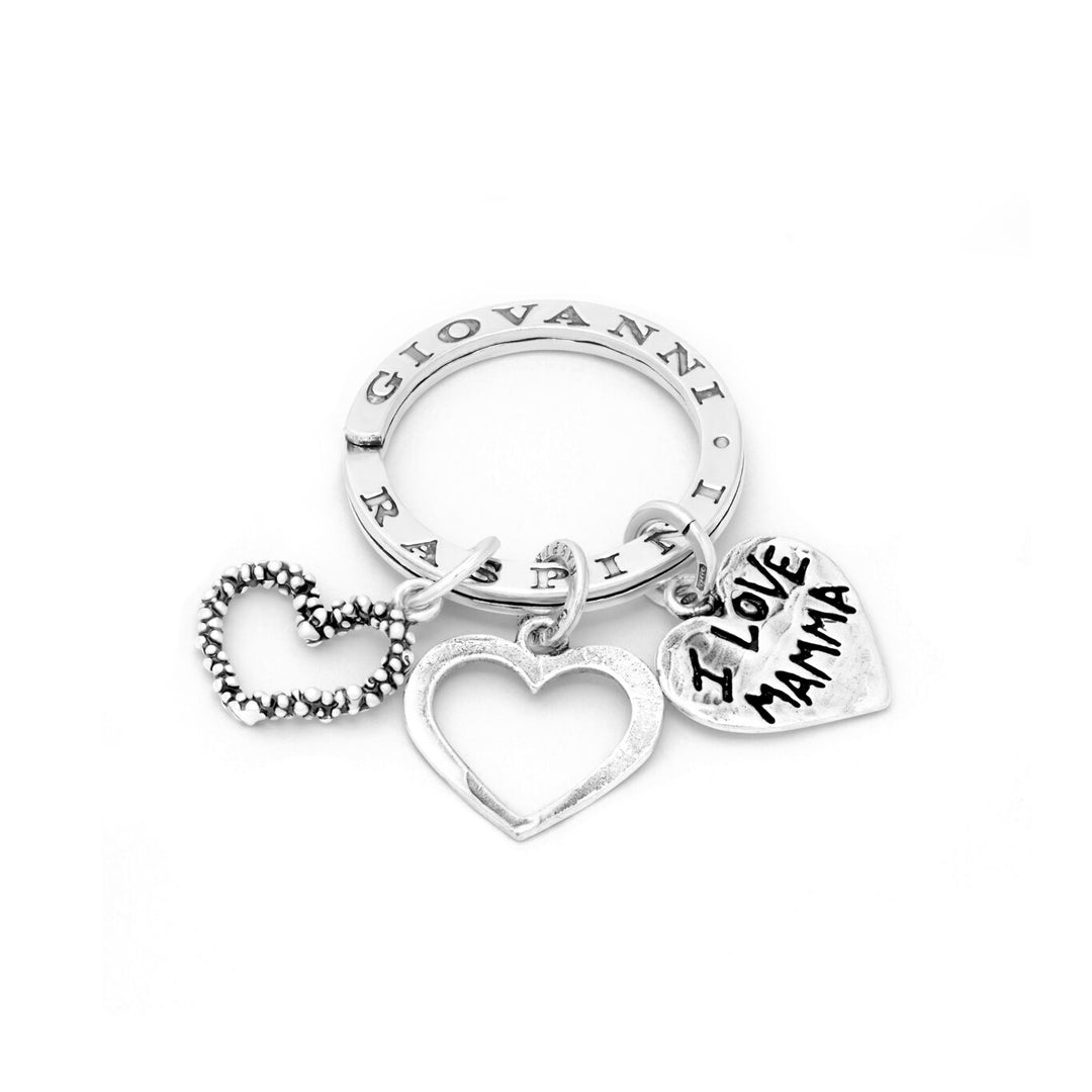 Giovanni Raspini Sleutelhanger Hartjes Mum zilver X01729