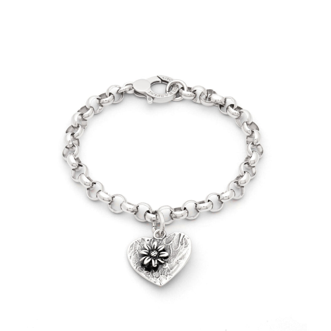 Giovanni Raspini Silber Herz-Blumen-Armband X01783