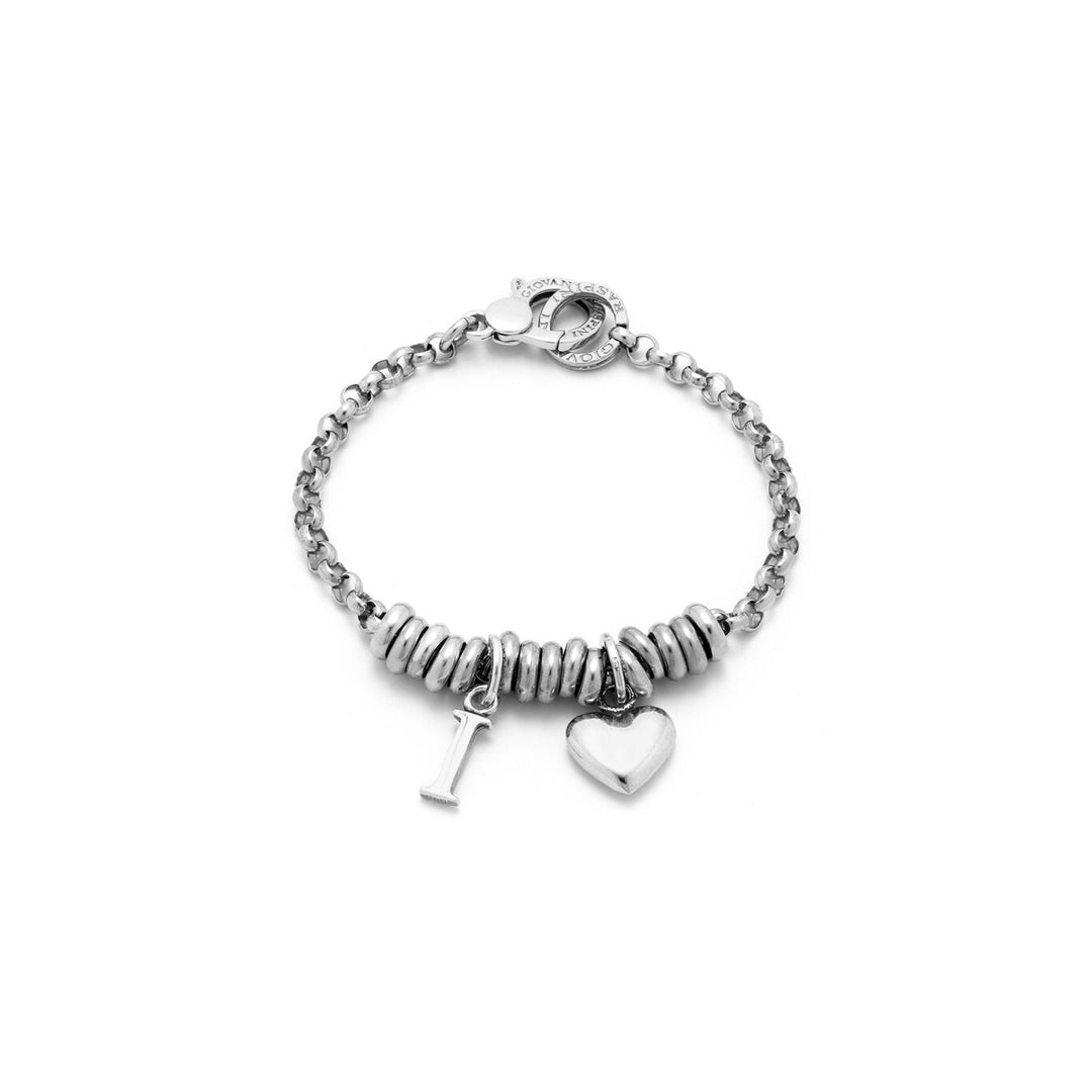 Giovanni Raspini Herz und Buchstabe I Armband Silber X01889
