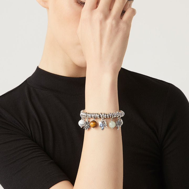 Giovanni Raspini Naturarmband mit Silbersteinen X01972