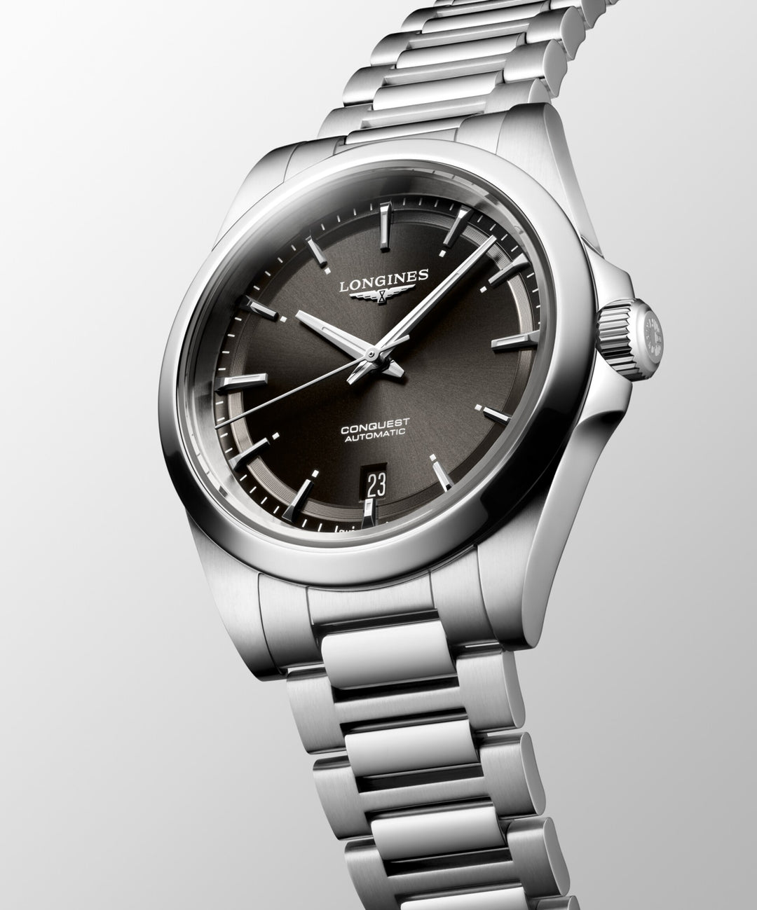Longines Conquest 38mm zwart automatisch stalen horloge L3.720.4.52.6
