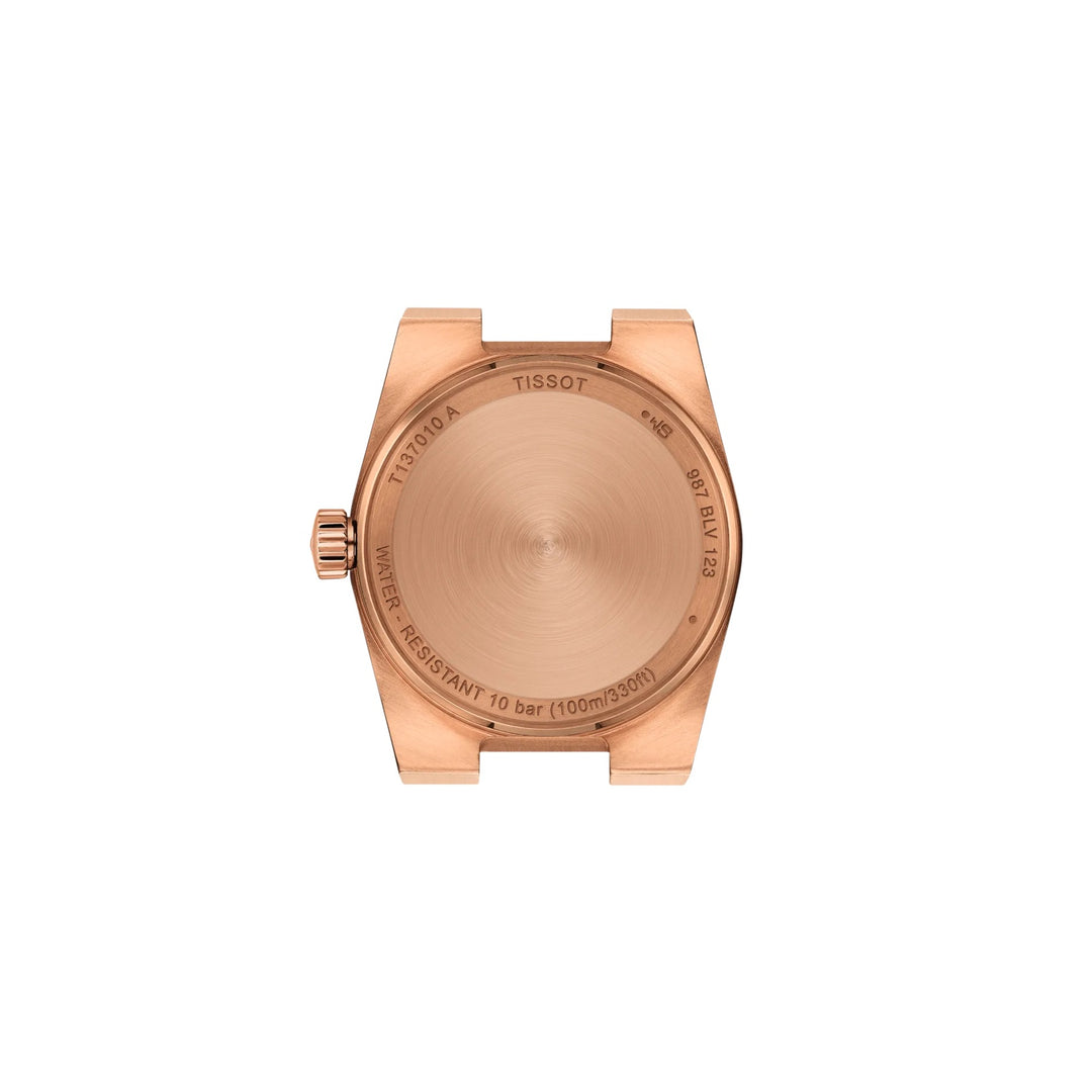 Tissot horloge PRX 25 mm roségoud diamanten kwartsstaal PVD roségouden afwerking T137.010.33.506.00