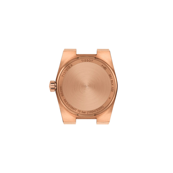 Tissot horloge PRX 25 mm roségoud diamanten kwartsstaal PVD roségouden afwerking T137.010.33.506.00