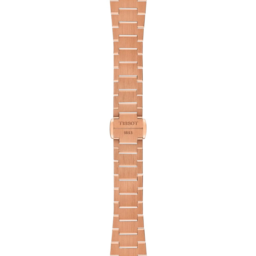 Tissot horloge PRX 25 mm roségoud diamanten kwartsstaal PVD roségouden afwerking T137.010.33.506.00