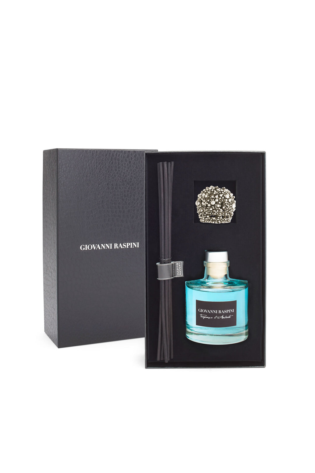 Giovanni Raspini Perlage-Diffusor – Vento di Mare Raumduft mit weißer Bronzedekoration – XB0146