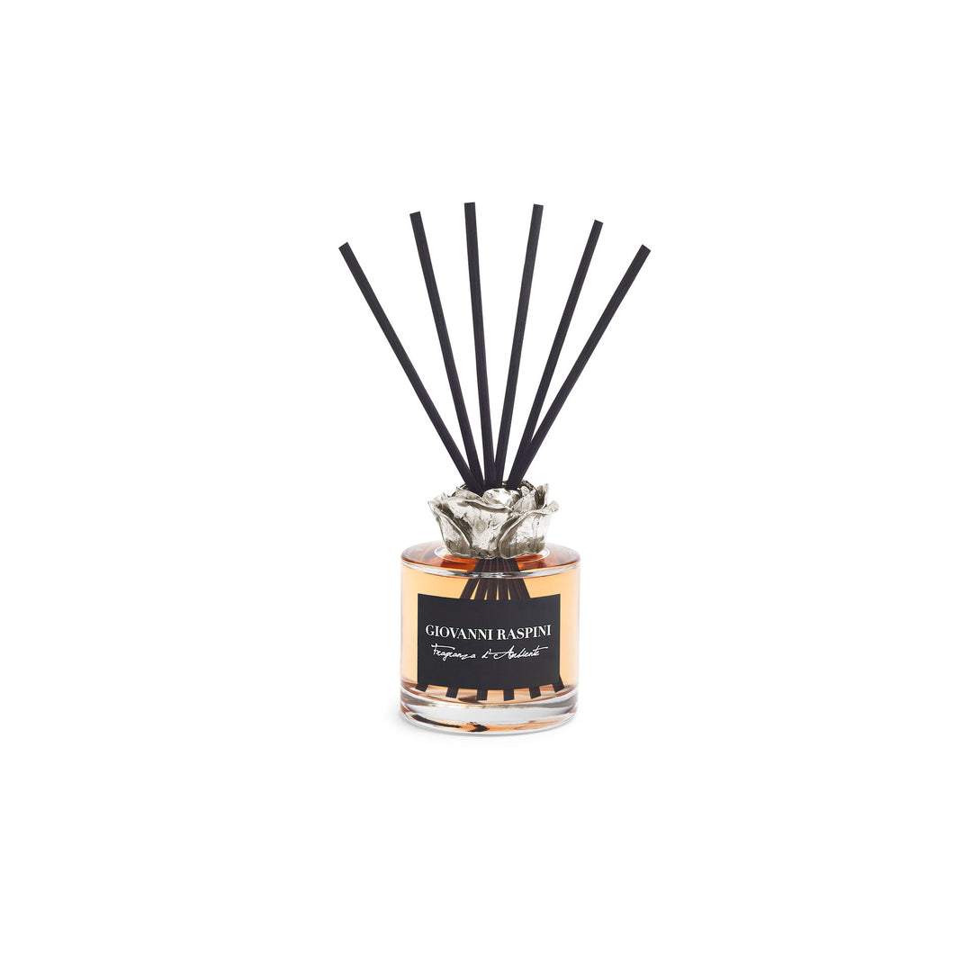 Giovanni Raspini Pink Diffuser – Raumduft Iris Dust mit weißer Bronzedekoration – XB0163