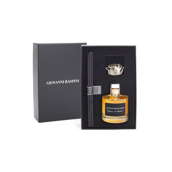Giovanni Raspini Pink Diffuser – Raumduft Iris Dust mit weißer Bronzedekoration – XB0163