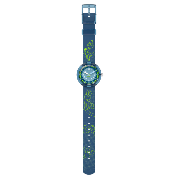 Flik Flak CODE TALK Power Time 32 mm horloge FPNP174