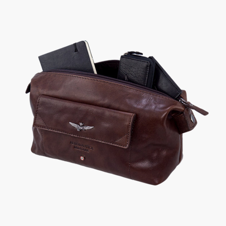 Aeronautica Militare Necessaire Vintage heren clutch tas in leer AM300-MO