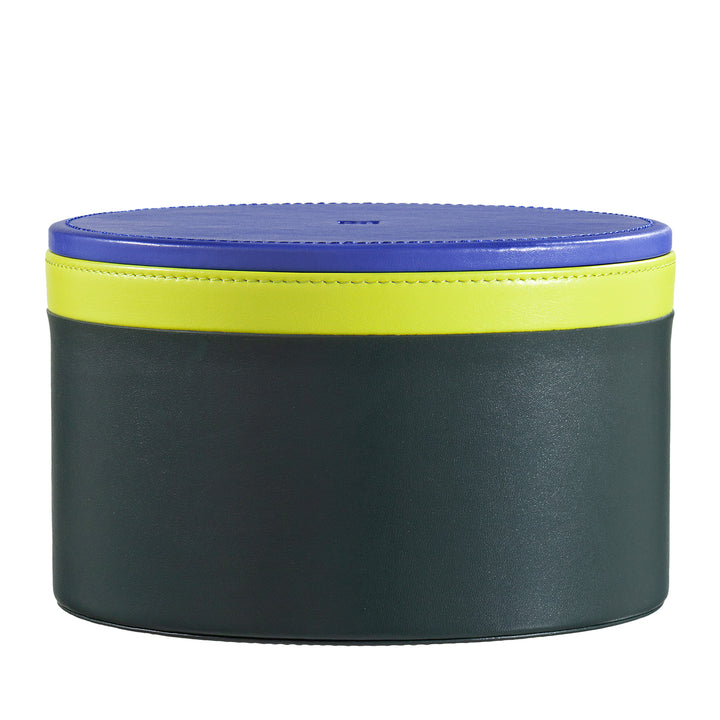 DUDU Designer lederen pot voor meubels, opslag met deksel 10x10cm, wafelhouder munten sleutels snoep sieraden