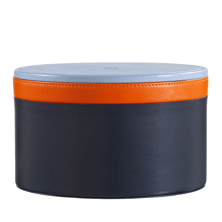DUDU Designer lederen pot voor meubels, opslag met deksel 10x10cm, wafelhouder munten sleutels snoep sieraden