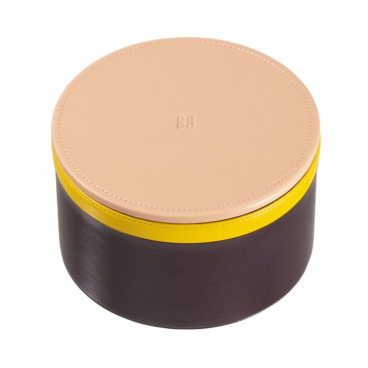 DUDU Designer lederen pot voor meubels, opslag met deksel 10x10cm, wafelhouder munten sleutels snoep sieraden