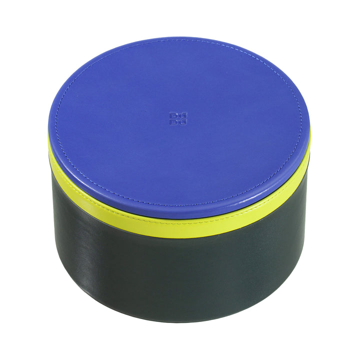 DUDU Designer lederen pot voor meubels, opslag met deksel 10x10cm, wafelhouder munten sleutels snoep sieraden