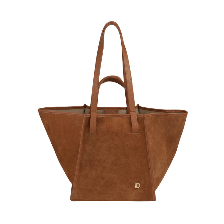 DUDU Damen-Umhängetasche aus echtem Leder, hergestellt in Italien, elegante Shopper-Tragetasche, Doppelgriff, Vollnarbenleder oder Wildleder – große Handtasche für Arbeit und Freizeit
