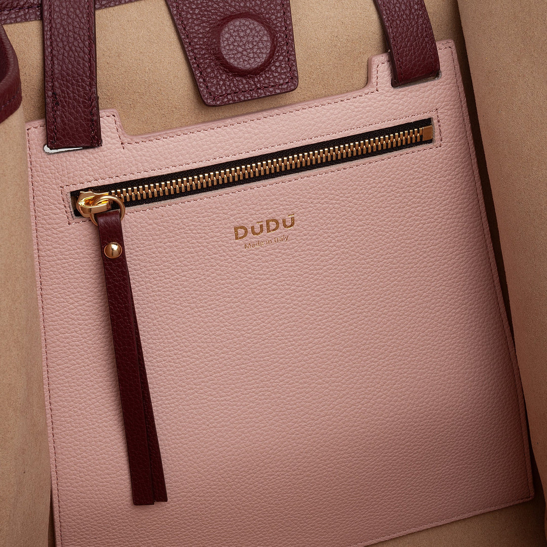 DUDU Damen-Umhängetasche aus echtem Leder, hergestellt in Italien, elegante Shopper-Tragetasche, Doppelgriff, Vollnarbenleder oder Wildleder – große Handtasche für Arbeit und Freizeit