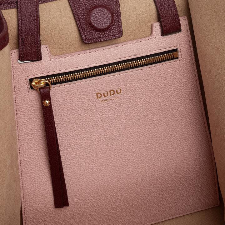 DUDU Damen-Umhängetasche aus echtem Leder, hergestellt in Italien, elegante Shopper-Tragetasche, Doppelgriff, Vollnarbenleder oder Wildleder – große Handtasche für Arbeit und Freizeit