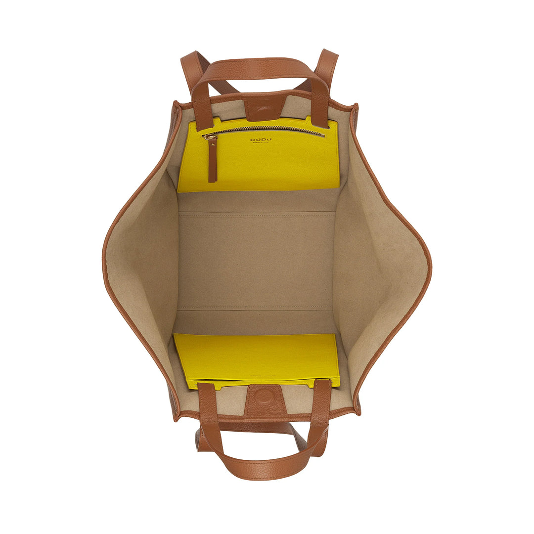 DUDU Damen-Umhängetasche aus echtem Leder, hergestellt in Italien, elegante Shopper-Tragetasche, Doppelgriff, Vollnarbenleder oder Wildleder – große Handtasche für Arbeit und Freizeit