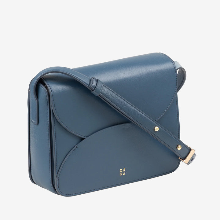 DUDU Damen-Umhängetasche aus Leder mit Umschlagklappe, kleine, elegante und vielseitige Handtasche mit verstellbarem Schultergurt, perfekte Tasche für jeden Anlass