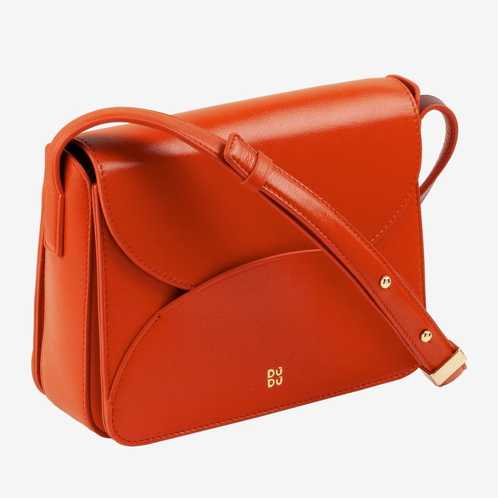 DUDU leren damesschoudertas met envelopmodel flap - kleine elegante en veelzijdige handtas met verstelbare schouderriem, perfecte tas voor elke gelegenheid