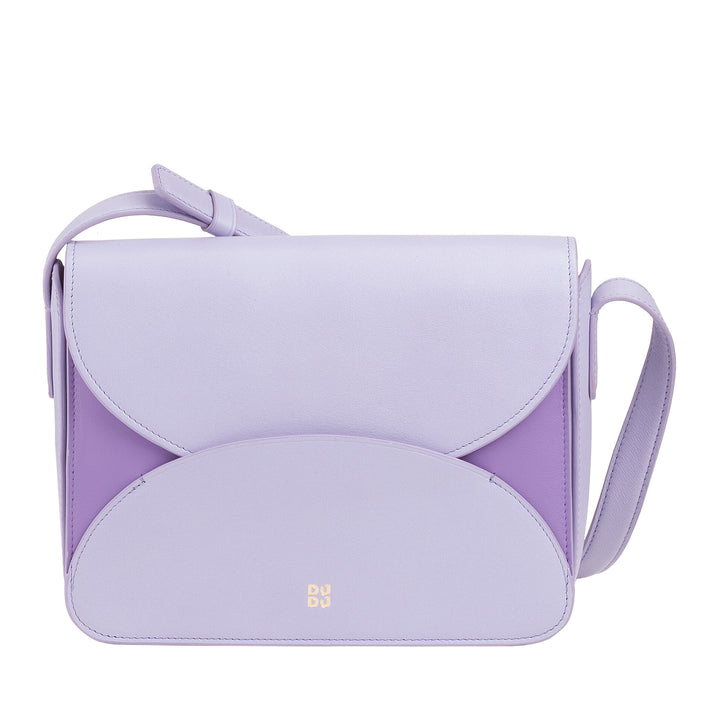 DUDU Damen-Umhängetasche aus Leder mit Umschlagklappe, kleine, elegante und vielseitige Handtasche mit verstellbarem Schultergurt, perfekte Tasche für jeden Anlass