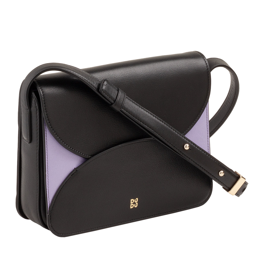 DUDU leren damesschoudertas met envelopmodel flap - kleine elegante en veelzijdige handtas met verstelbare schouderriem, perfecte tas voor elke gelegenheid