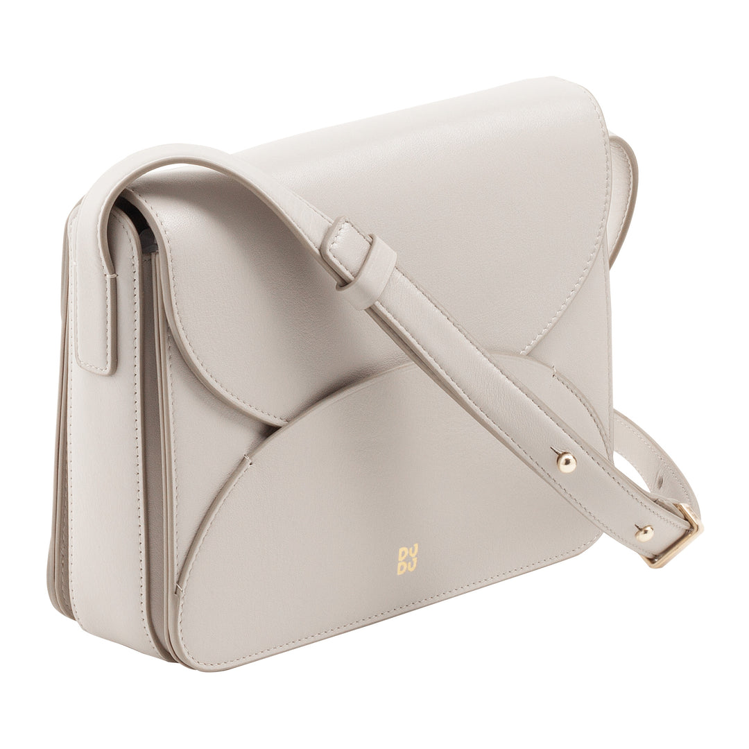 DUDU leren damesschoudertas met envelopmodel flap - kleine elegante en veelzijdige handtas met verstelbare schouderriem, perfecte tas voor elke gelegenheid