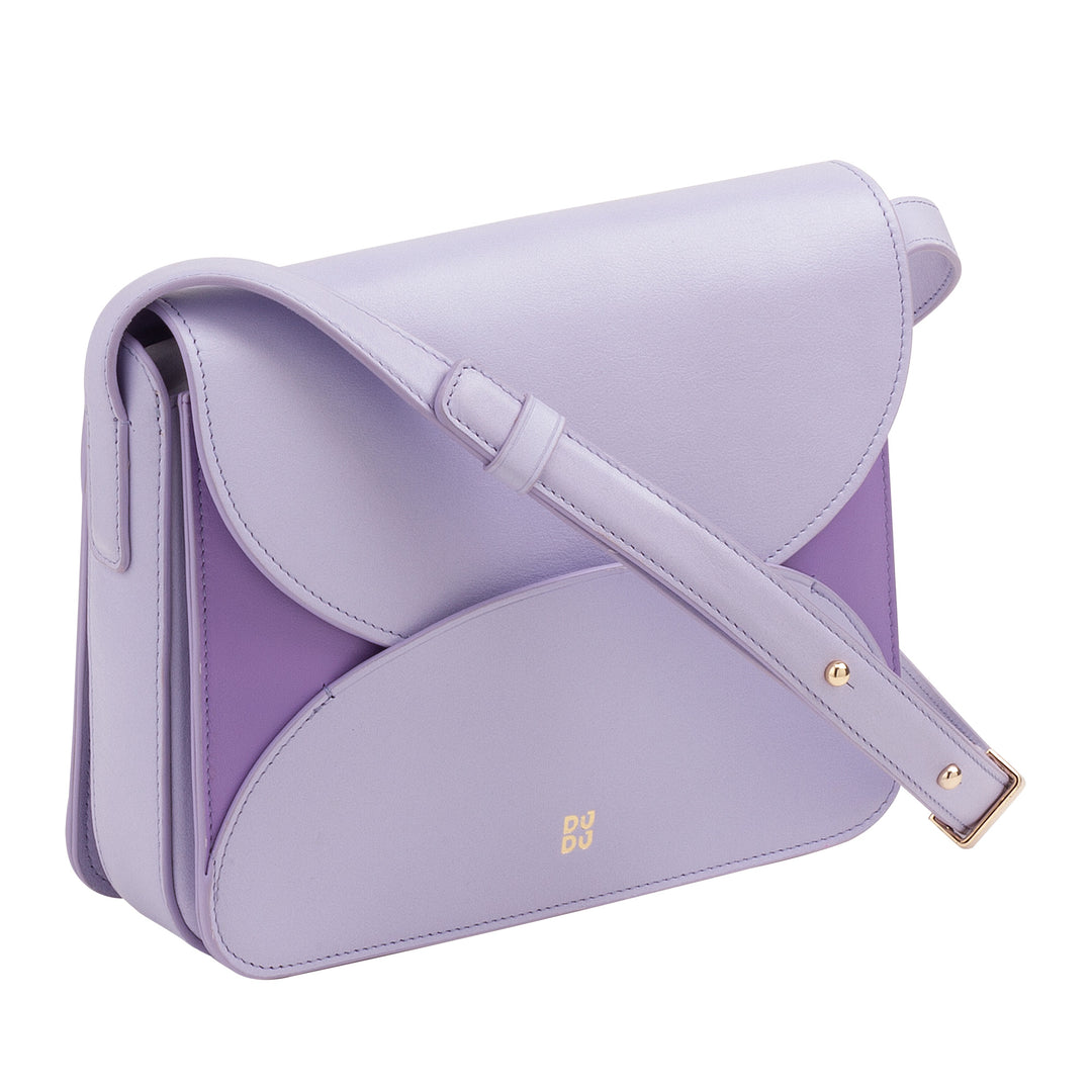DUDU Damen-Umhängetasche aus Leder mit Umschlagklappe, kleine, elegante und vielseitige Handtasche mit verstellbarem Schultergurt, perfekte Tasche für jeden Anlass