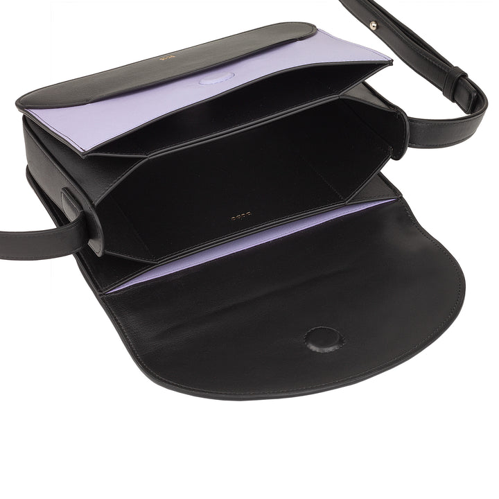 DUDU leren damesschoudertas met envelopmodel flap - kleine elegante en veelzijdige handtas met verstelbare schouderriem, perfecte tas voor elke gelegenheid